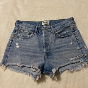 Agolde Parker high waisted denim shorts